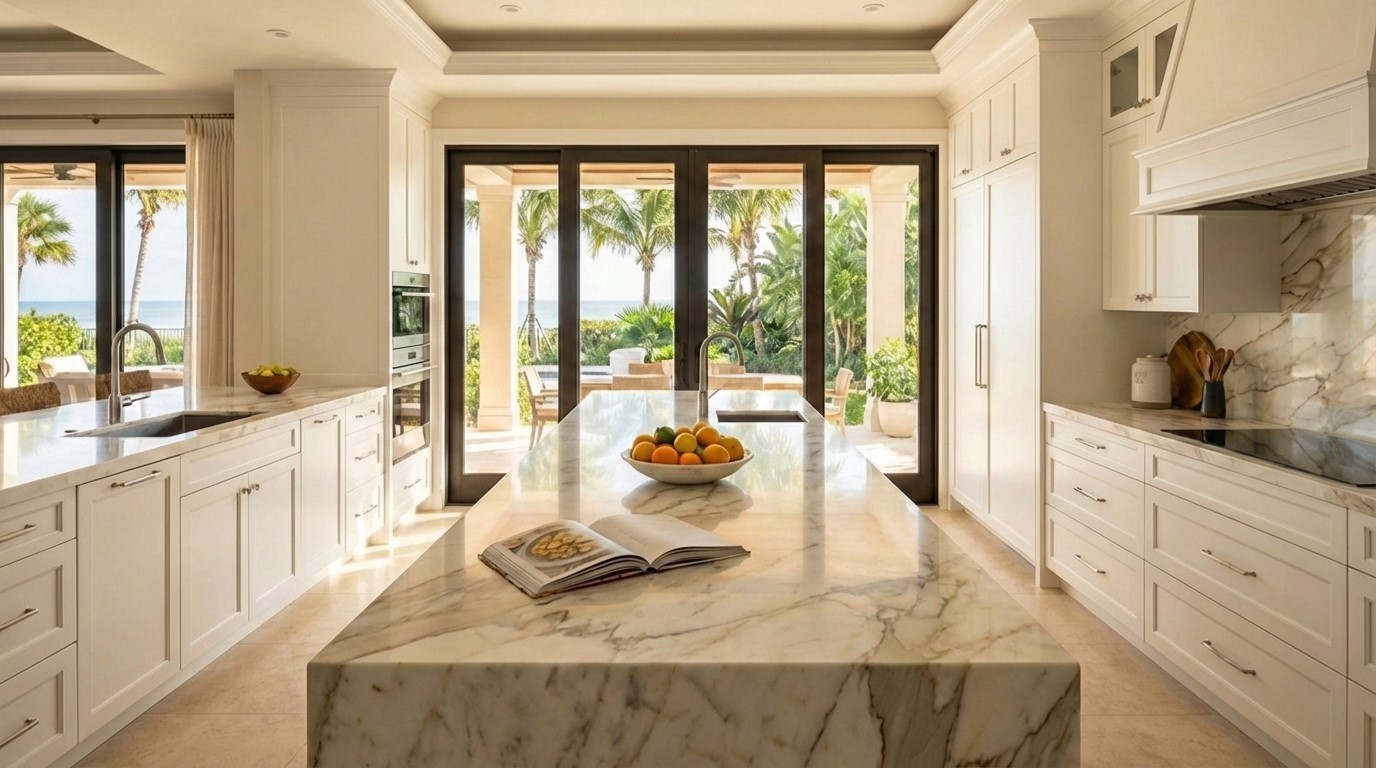 Marble countertop slab