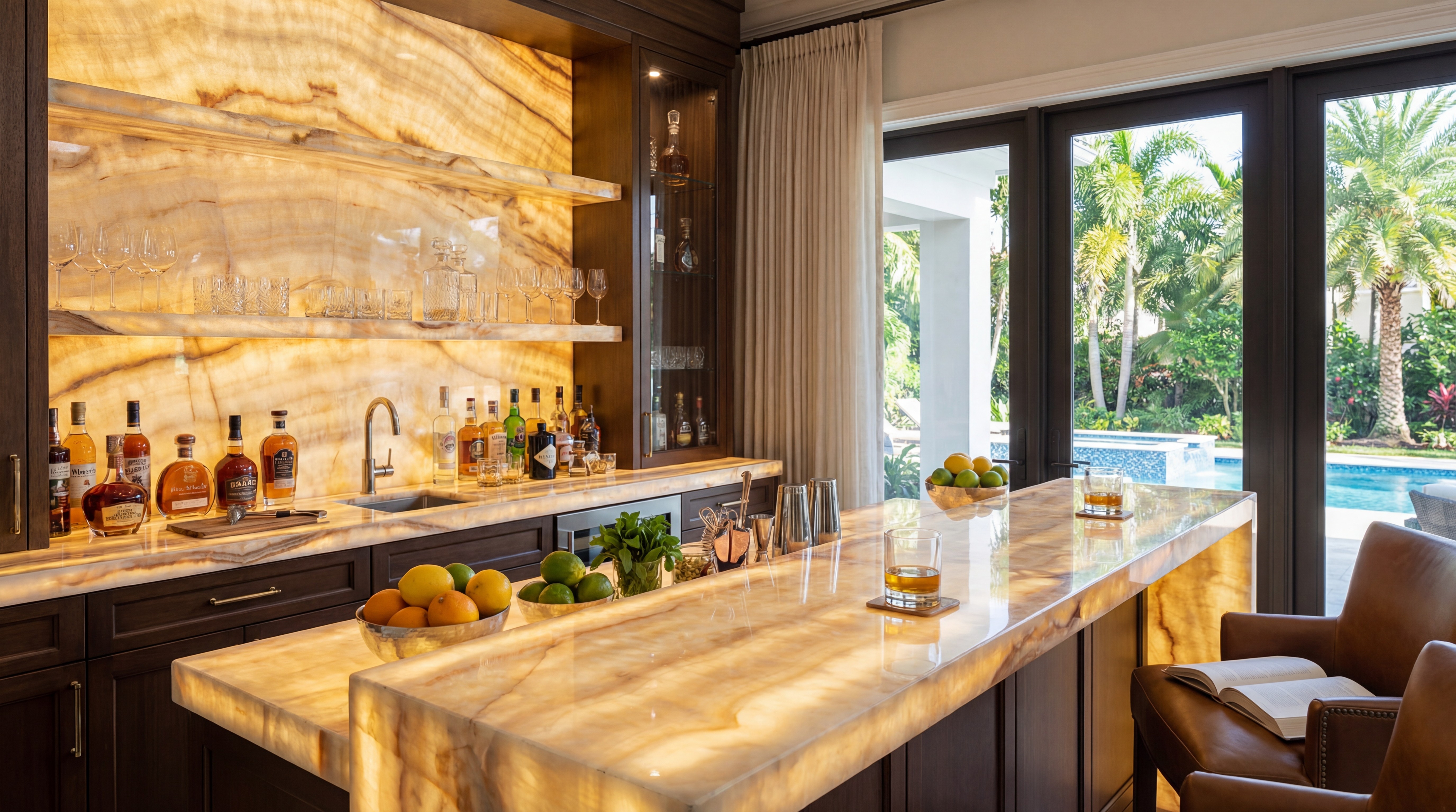 Onyx countertop slab